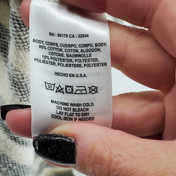 Anthropologie t.la Taupe and Cream Striped Top Cowl Neck Roll Sleeve/ Hem| S - Picture 11 of 11